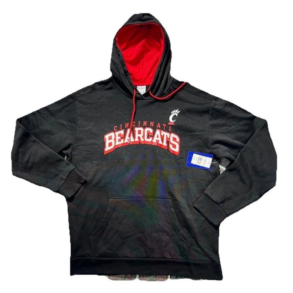 Cincinnati Bearcats Champion‎ Hoodie Sweatshirt Black Red Logo XXL NWT